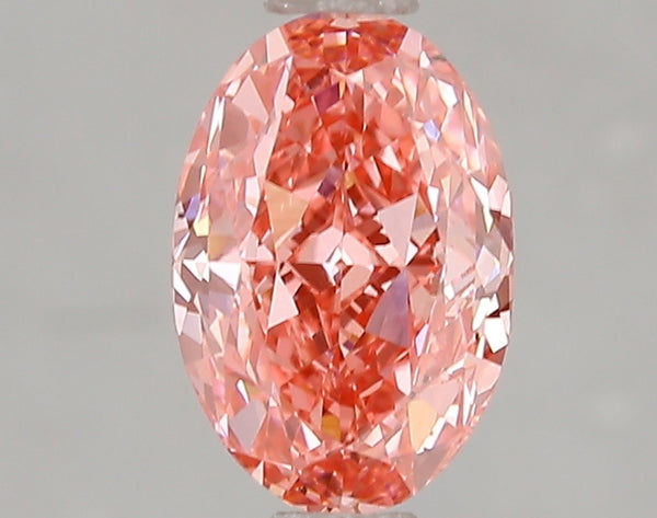 1.51ct Fancy Vivid Pink Oval Lab Diamond, VS2, IGI Certified