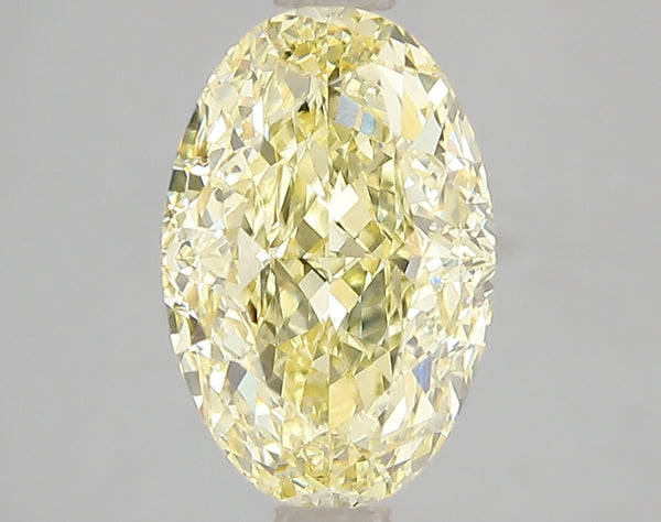 3.11ct Fancy Vivid Yellow Oval Lab Diamond, VS1, IGI Certified