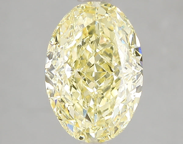 3.1ct Fancy Vivid Yellow Oval Lab Diamond, VS1, IGI Certified