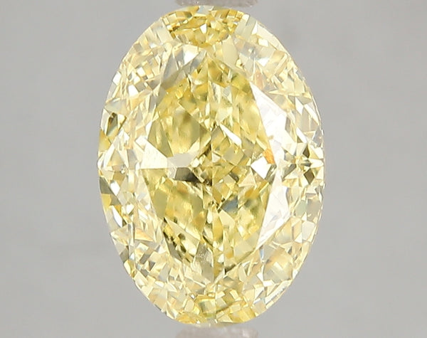 3.02ct Fancy Intense Yellow Oval Lab Diamond, VS2, IGI Certified