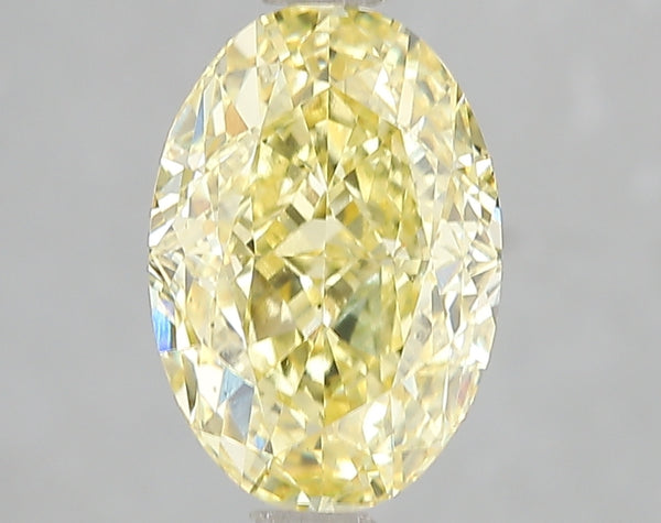 3.05ct Fancy Vivid Yellow Oval Lab Diamond, VS2, IGI Certified