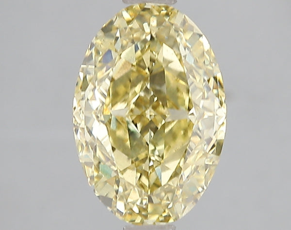 3.01ct Fancy Intense Yellow Oval Lab Diamond, VS2, IGI Certified