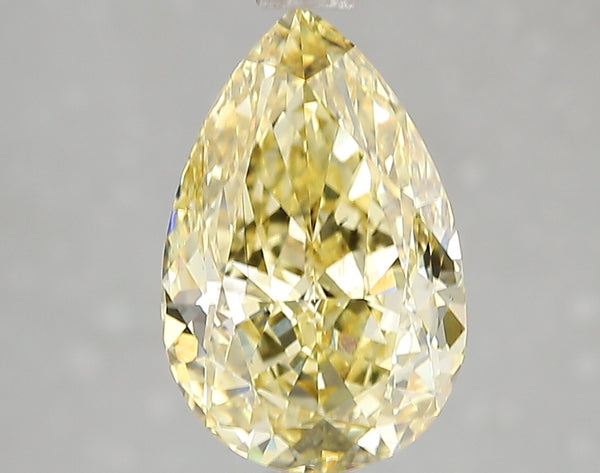 3.03ct Fancy Vivid Yellow Pear Lab Diamond, SI1, IGI Certified
