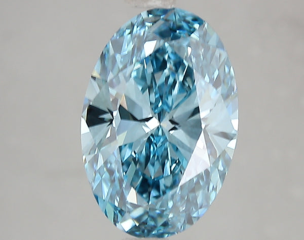 3.01ct Fancy Vivid Blue Oval Lab Diamond, VS2, IGI Certified