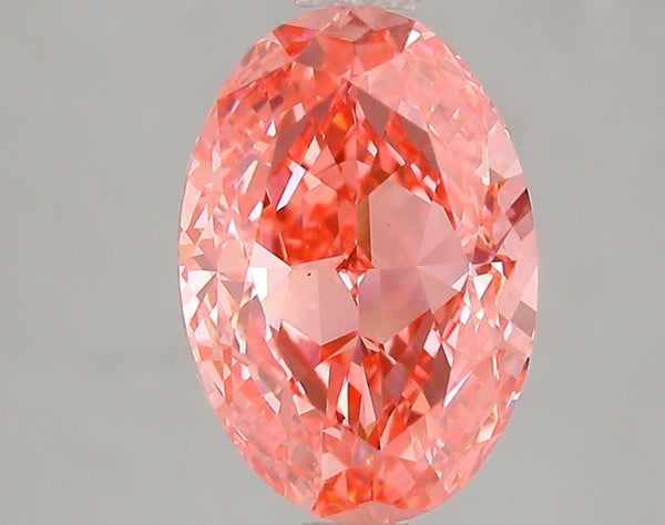 3.01ct Fancy Vivid Pink Oval Lab Diamond, VS2, IGI Certified
