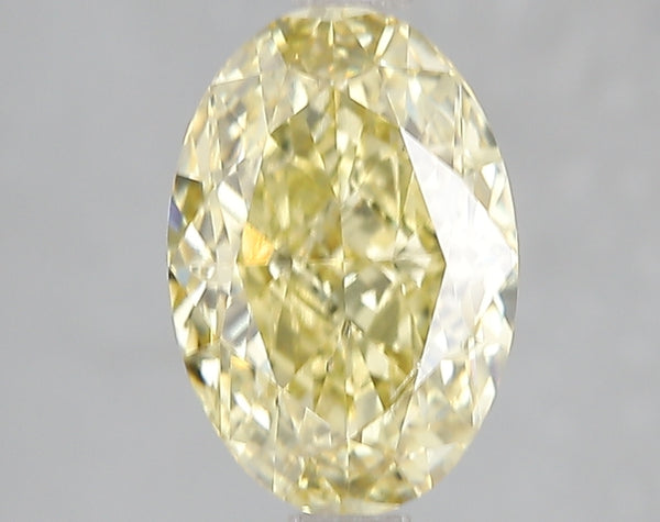 3.02ct Fancy Vivid Yellow Oval Lab Diamond, SI1, IGI Certified