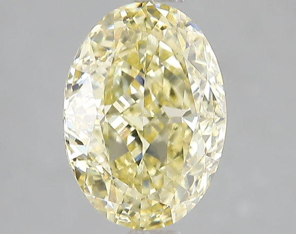 3.04ct Fancy Intense Yellow Oval Lab Diamond, VS1, IGI Certified