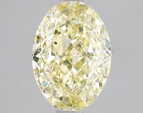 3.06ct Fancy Intense Yellow Oval Lab Diamond, SI1, IGI Certified