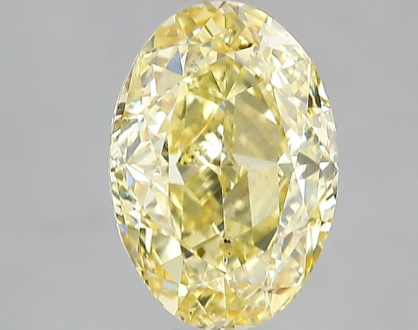 3.01ct Fancy Vivid Yellow Oval Lab Diamond, SI1, IGI Certified