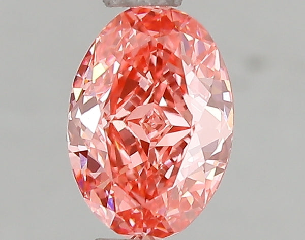 1.08ct Fancy Vivid Pink Oval Lab Diamond, VVS2, IGI Certified