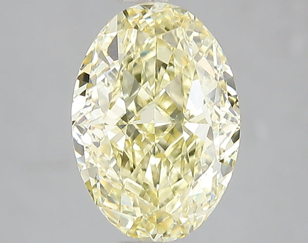 3.02ct Fancy Vivid Yellow Oval Lab Diamond, VS1, IGI Certified