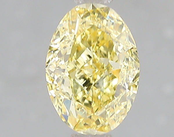 1.51ct Fancy Vivid Yellow Oval Lab Diamond, VS2, IGI Certified
