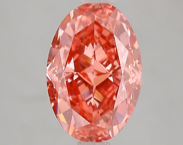 3.02ct Fancy Vivid Pink Oval Lab Diamond, VS2, IGI Certified