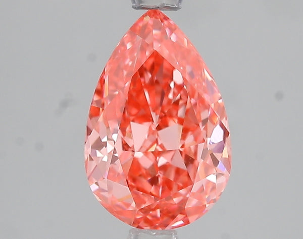 1.86ct Fancy Vivid Pink Pear Lab Diamond, VS2, IGI Certified