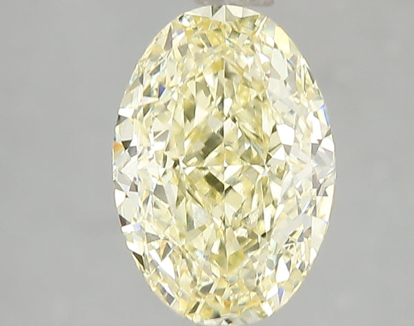 3.04ct Fancy Intense Yellow Oval Lab Diamond, VS1, IGI Certified