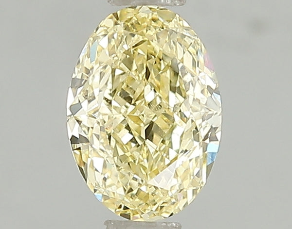 1ct Fancy Intense Yellow Oval Lab Diamond, VVS2, IGI Certified