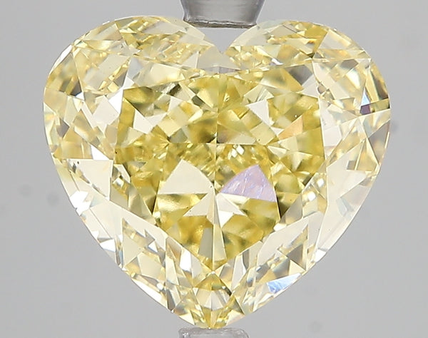 5.02ct Fancy Intense Yellow Heart Lab Diamond, VS1, IGI Certified