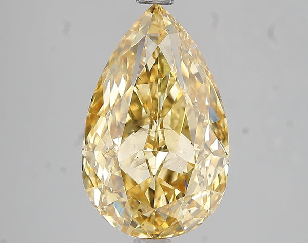 5.03ct Fancy Intense Yellow Pear Lab Diamond, SI1, IGI Certified