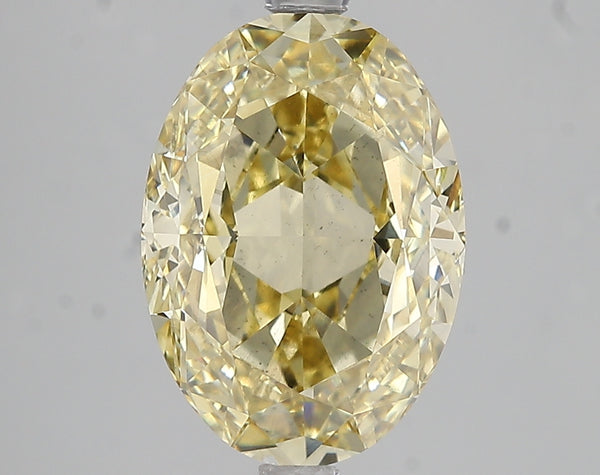 4.09ct Fancy Intense Yellow Oval Lab Diamond, VS2, IGI Certified