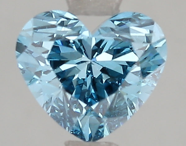 1.51ct Fancy Vivid Blue Heart Lab Diamond, VS2, IGI Certified