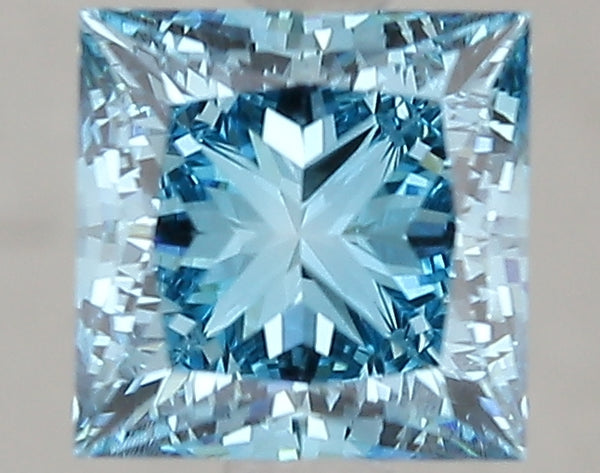 2.04ct Fancy Vivid Blue Princess Lab Diamond, VS1, IGI Certified