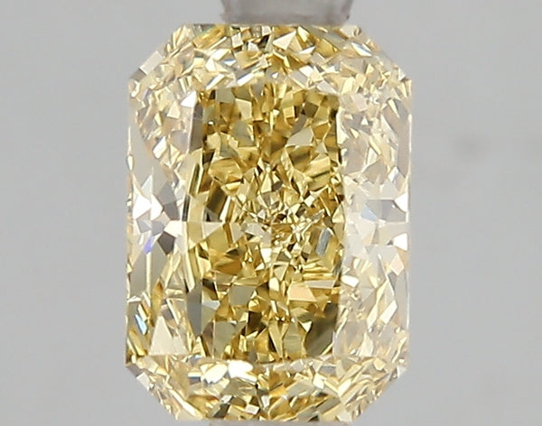 1.53ct Fancy Vivid Yellow Radiant Lab Diamond, VS2, IGI Certified