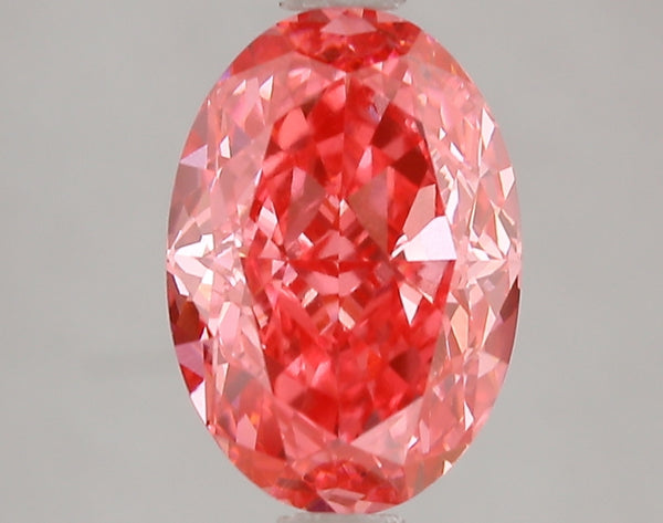 3.01ct Fancy Vivid Pink Oval Lab Diamond, VS2, IGI Certified