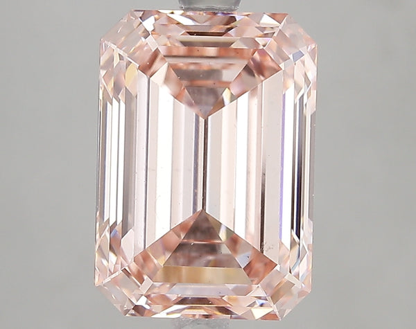 5.11ct Fancy Intense Pink Emerald Cut Lab Diamond, VS1, IGI Certified