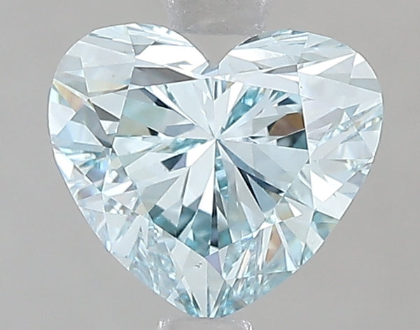 1.56ct Fancy Intense Green Blue Heart Lab Diamond, VVS2, IGI Certified