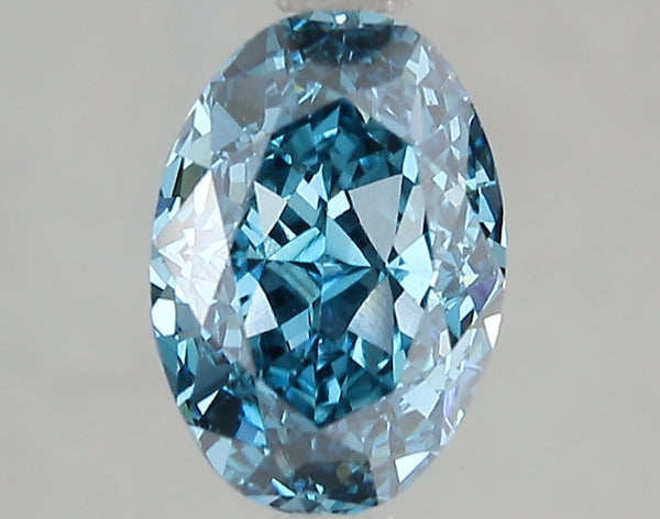 2.35ct Fancy Vivid Blue Oval Lab Diamond, VS1, IGI Certified