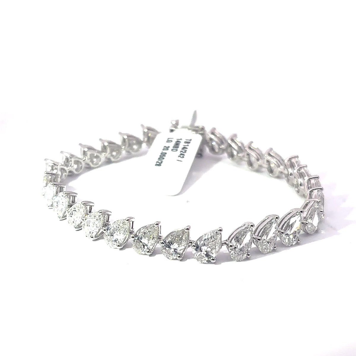 The Plume Pear Diamond Tennis Bracelet