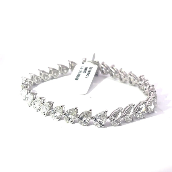 The Plume Pear Diamond Tennis Bracelet