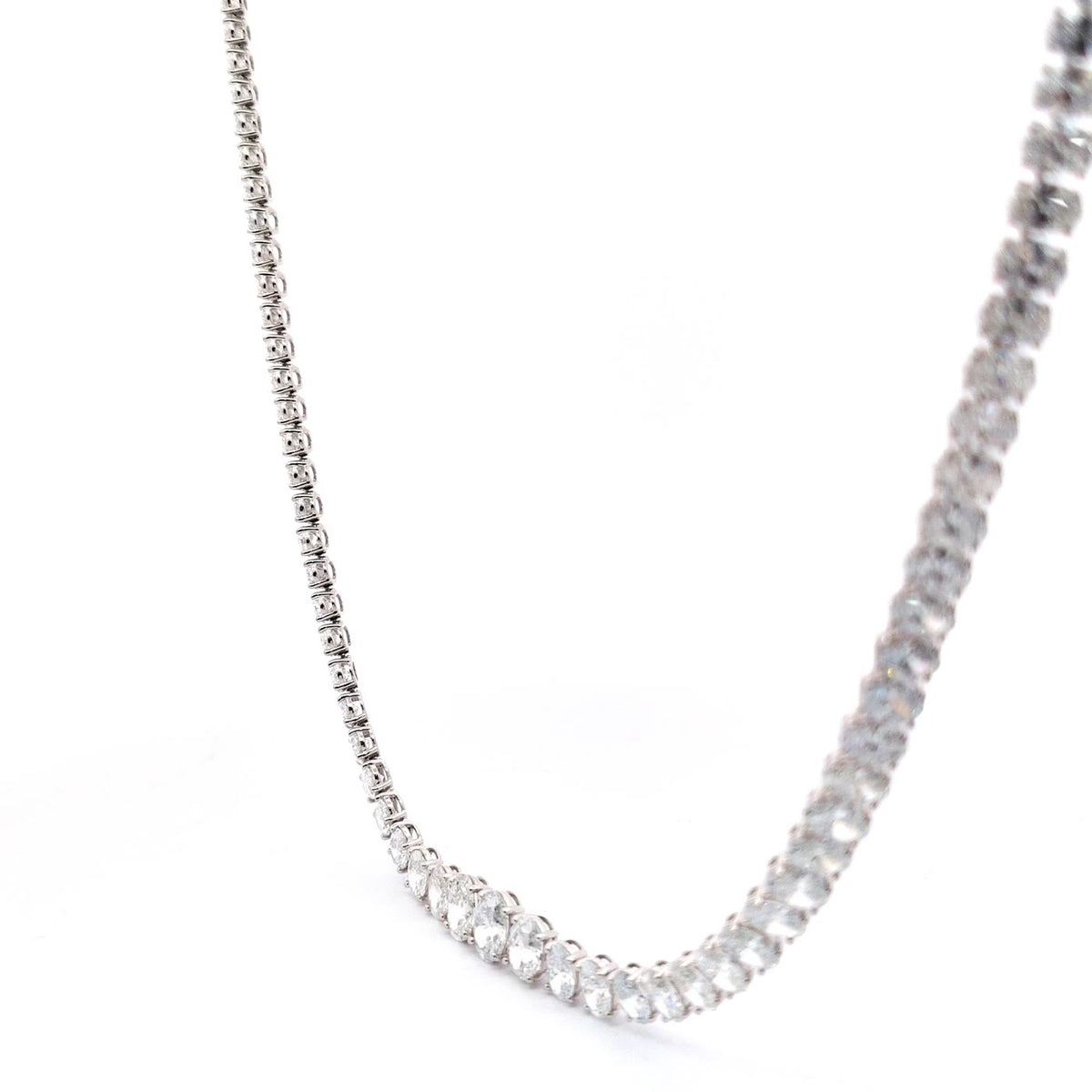 The Lumière Graduated Oval Diamond Necklace