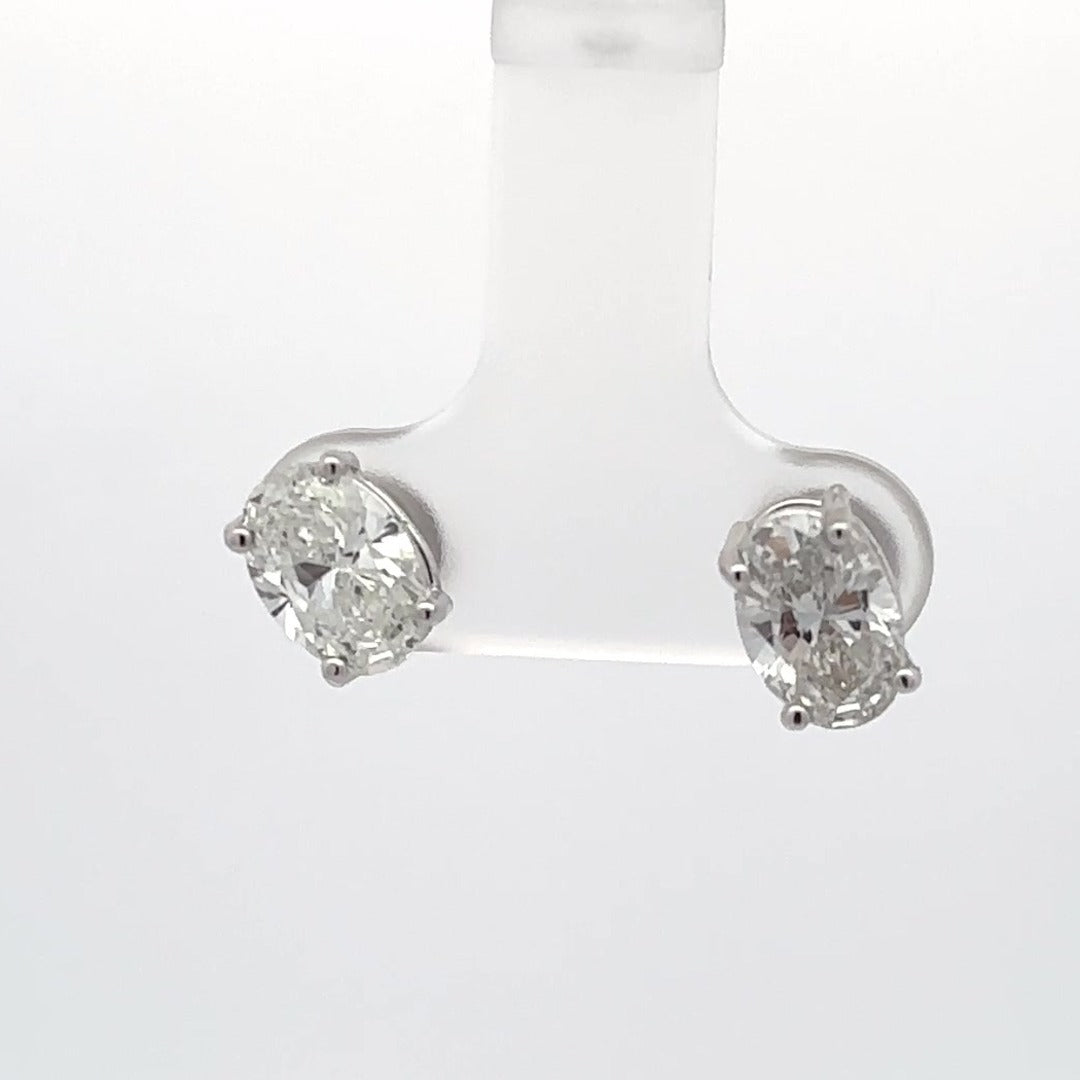 The Camille Oval Diamond Studs