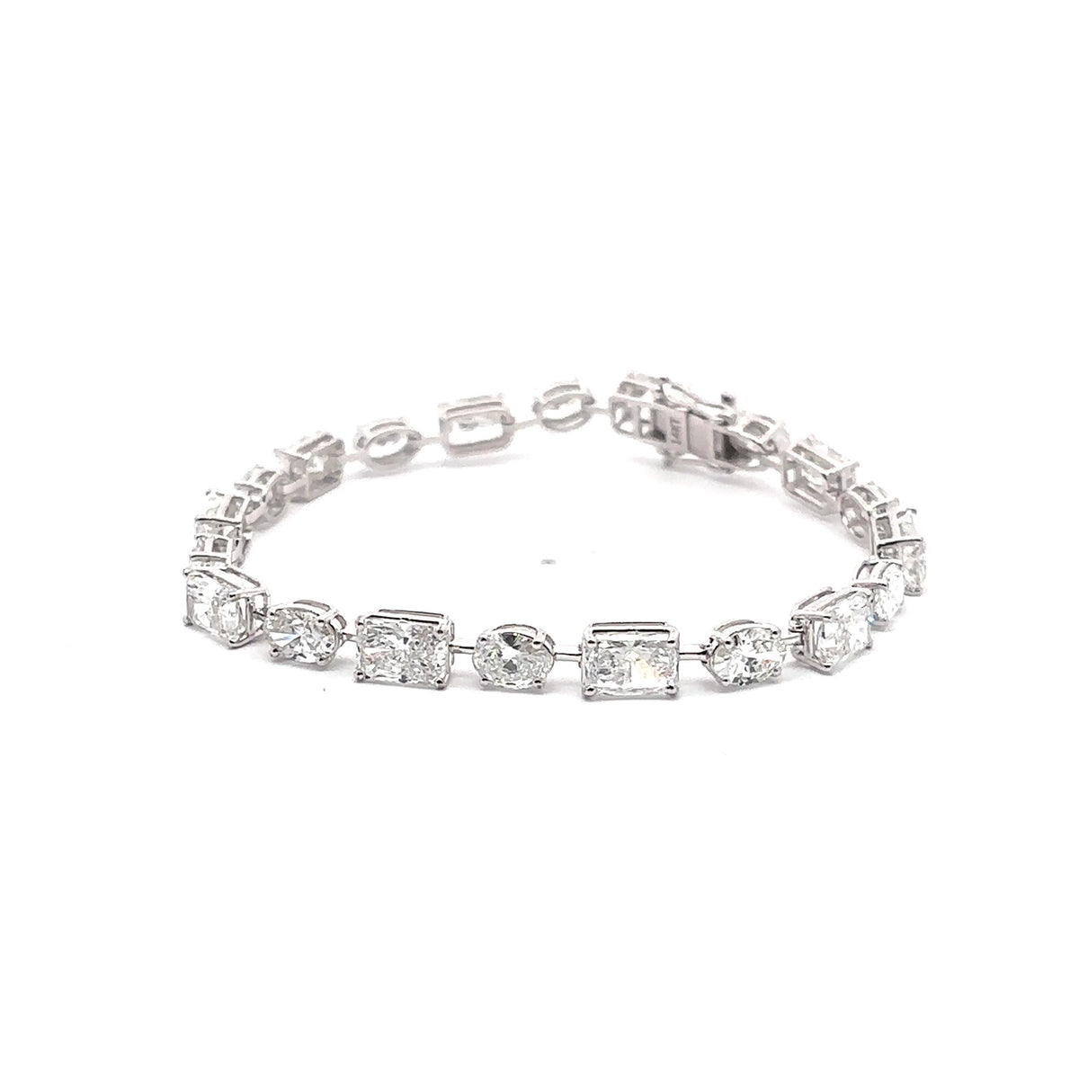 Colette oval and radiant diamond tennis bracelet
