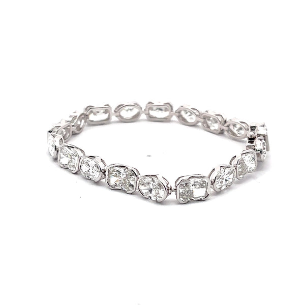 The Vendome Bezel-Set Oval & Radiant Diamond Tennis Bracelet