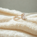 Pear Solitaire — Hidden Halo, 14K Yellow Gold