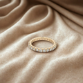 Full Eternity Diamond Band, Round Brilliant, French Pavé