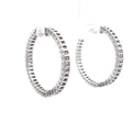 The Solene inside-out emerald-cut diamond hoops in 14K white gold