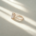 Pear Solitaire — Hidden Halo, 14K Yellow Gold