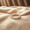 Full Eternity Diamond Band, Round Brilliant, French Pavé