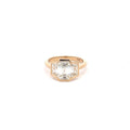 The Eugenie emerald-cut three-stone ring in 18K yellow gold