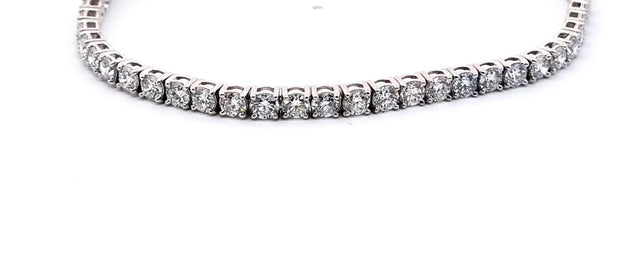 The Odette round diamond tennis bracelet in 18K white gold