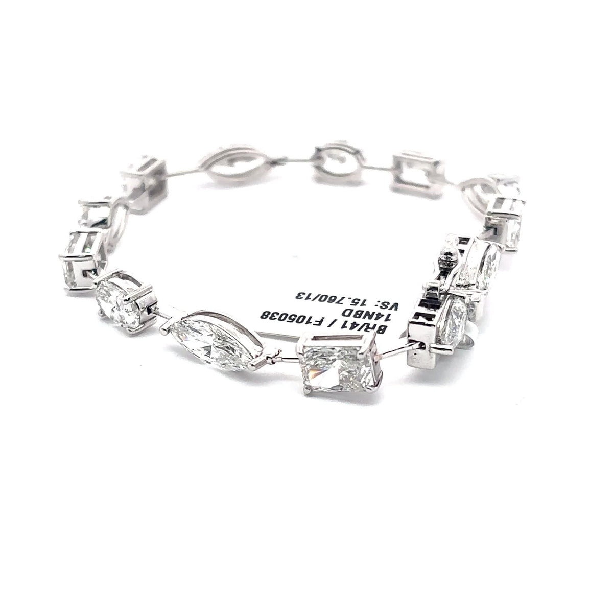 The Ondine mixed-cut diamond bracelet in 14K white gold