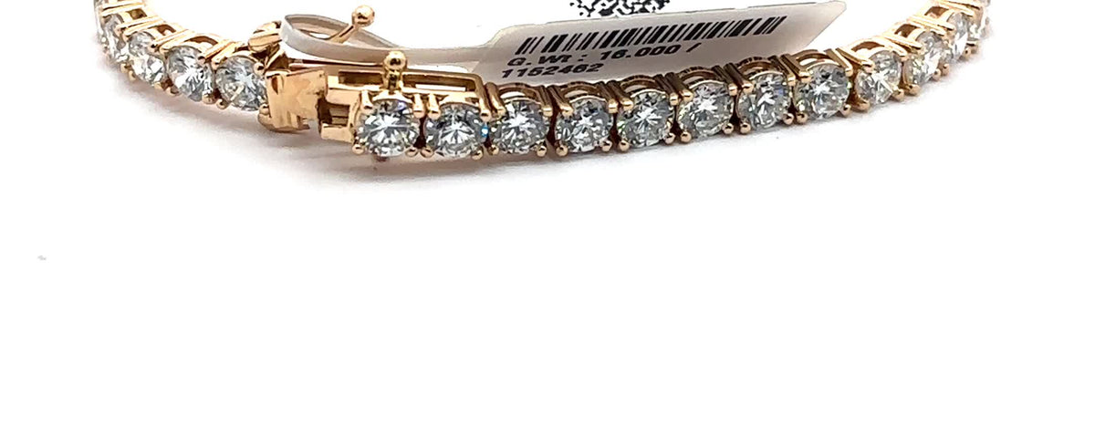 The Josephine round diamond tennis bracelet in 18K rose gold
