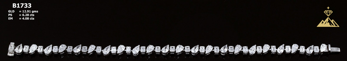 Diamond Open Bangle Bracelet - Atelier Diamante
