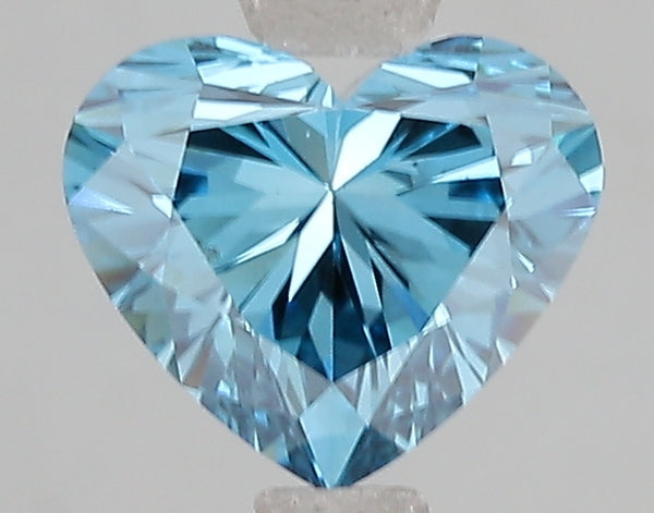 1.5ct Fancy Vivid Blue Heart Lab Diamond, VS1, IGI Certified