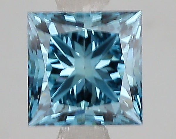 1.56ct Fancy Vivid Blue Princess Lab Diamond, VS1, IGI Certified