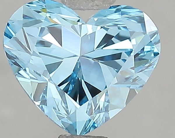 1.55ct Fancy Vivid Blue Heart Lab Diamond, VS1, IGI Certified
