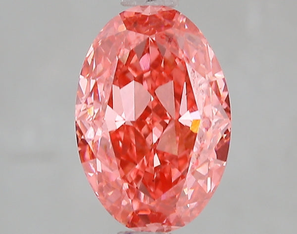 2.52ct Fancy Vivid Pink Oval Lab Diamond, VS2, IGI Certified